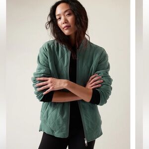 Athleta Retroplush Bomber Jacket